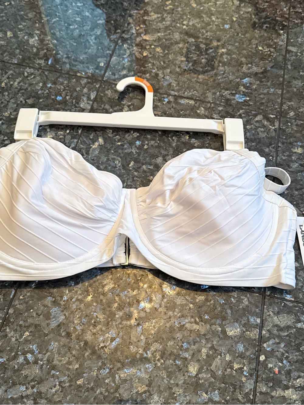 Lands' End White Swim Suit Top